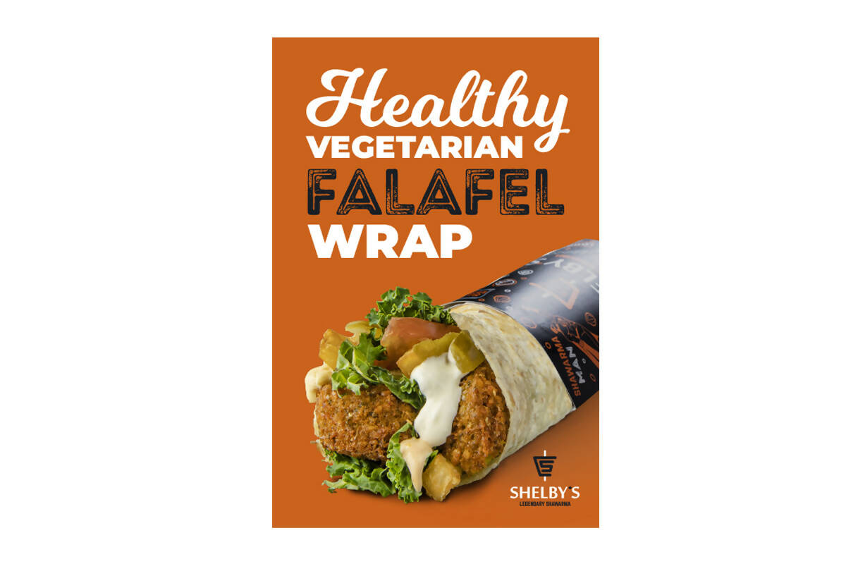 Falafel Wrap Window Poster