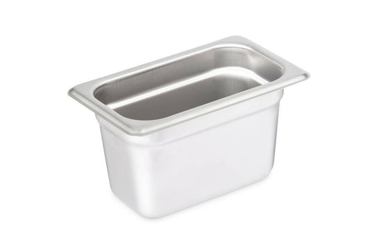 1/9 - 4" DEEP STEAM TABLE PAN, STAINLESS STEEL