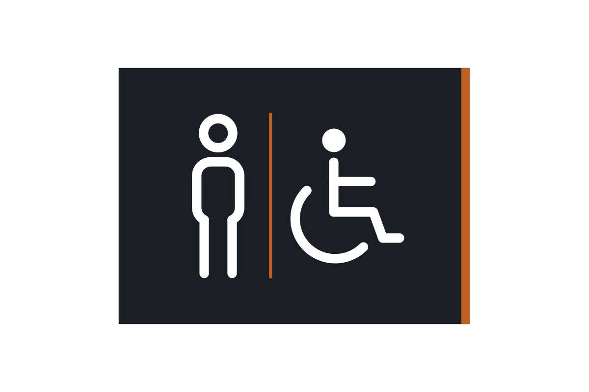 Washroom Male/Handicap Sign